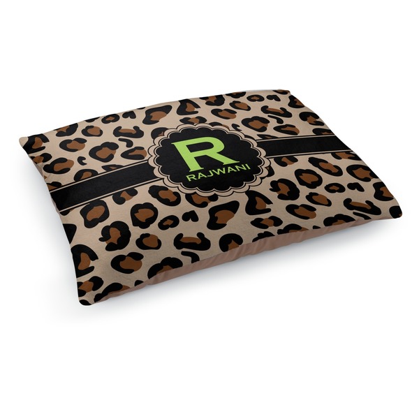 Custom Granite Leopard Dog Bed - Medium w/ Name and Initial