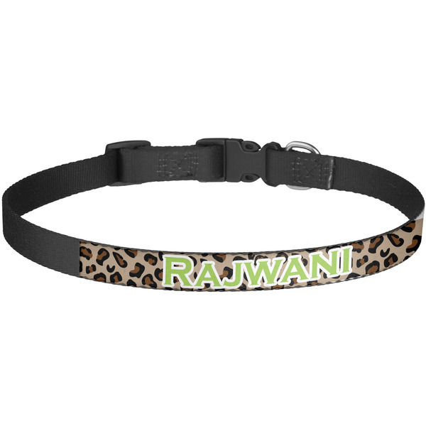 Custom Granite Leopard Dog Collar - Large (Personalized)
