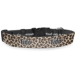 Granite Leopard Deluxe Dog Collar - Large (13" to 21") (Personalized)