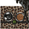 Granite Leopard Dog Food Mat - Large LIFESTYLE