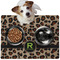 Granite Leopard Dog Food Mat - Medium w/ Name and Initial