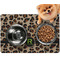 Granite Leopard Dog Food Mat - Small LIFESTYLE