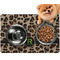 Granite Leopard Dog Food Mat - Small w/ Name and Initial