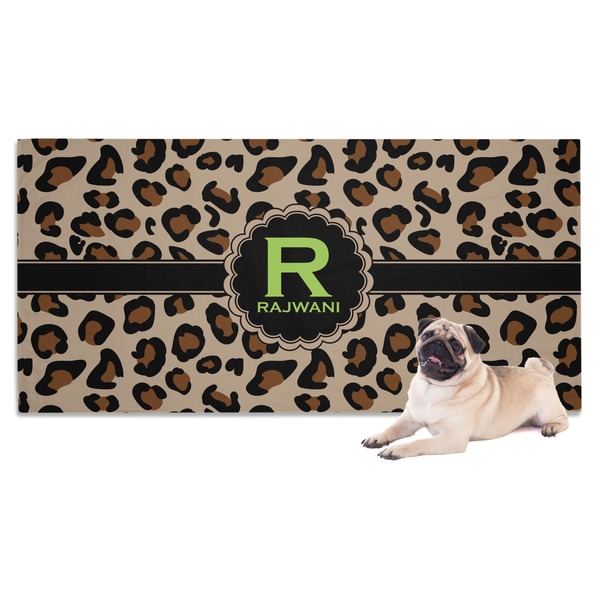 Custom Granite Leopard Dog Towel (Personalized)