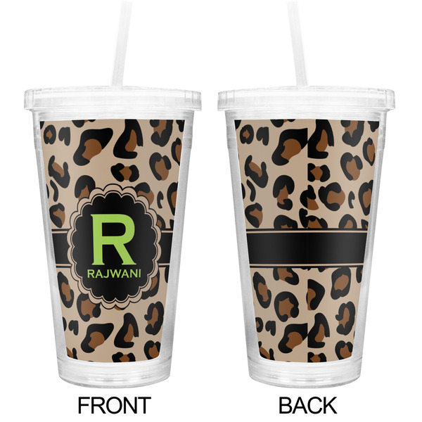 Granite Leopard Double Wall Tumbler with Straw - Approval