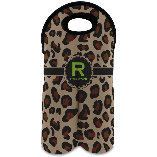 Custom Granite Leopard Wine Tote Bag (2 Bottles) (Personalized)