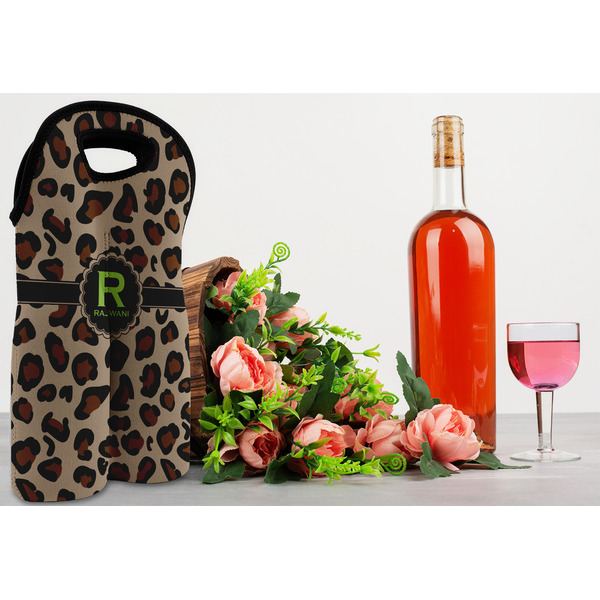Granite Leopard Double Wine Tote - LIFESTYLE (new)