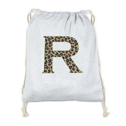 Granite Leopard Drawstring Backpack - Sweatshirt Fleece (Personalized)