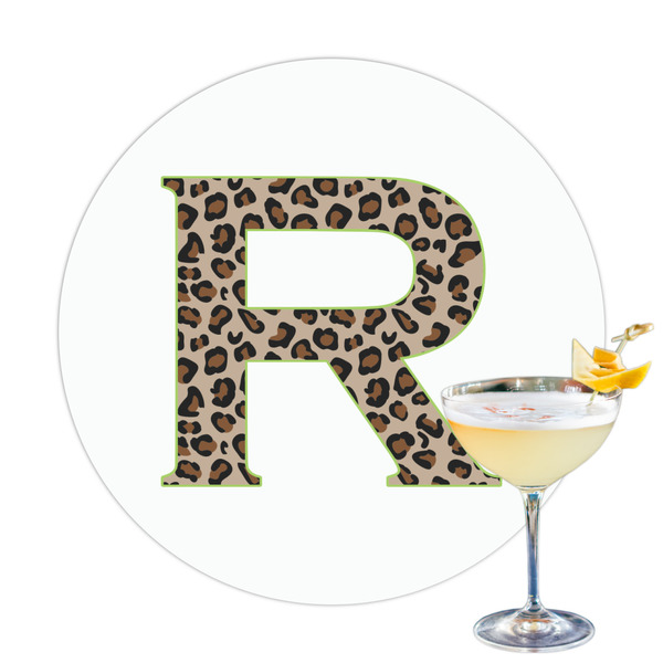 Custom Granite Leopard Printed Drink Topper (Personalized)