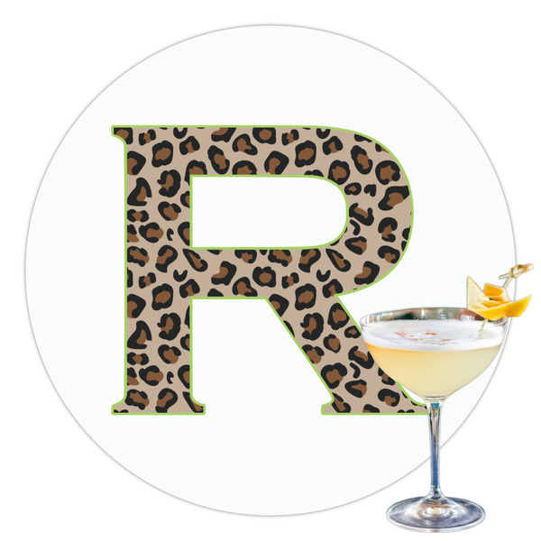 Custom Granite Leopard Printed Drink Topper - 3.5" (Personalized)