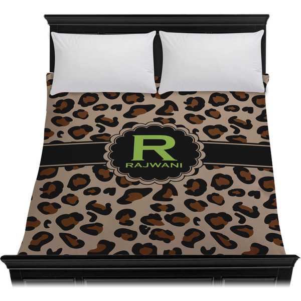 Granite Leopard Duvet Cover - Queen - On Bed - No Prop