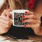 Granite Leopard Espresso Cup - 6oz (Double Shot) LIFESTYLE (Woman hands cropped)