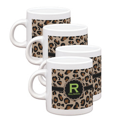 Granite Leopard Single Shot Espresso Cups - Set of 4 (Personalized)