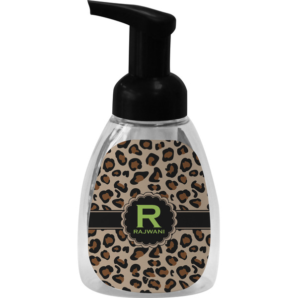 Custom Granite Leopard Foam Soap Bottle - Black (Personalized)