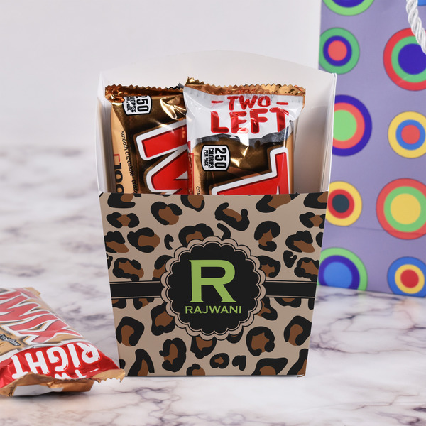 Granite Leopard French Fry Favor Box - w/ Treats View