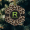 Granite Leopard Frosted Glass Ornament - Hexagon (Lifestyle)