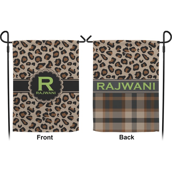 Granite Leopard Garden Flag - Double Sided Front and Back