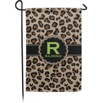 Granite Leopard Small Garden Flag - Double Sided w/ Name and Initial