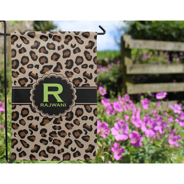 Granite Leopard Garden Flag - Outside In Flowers