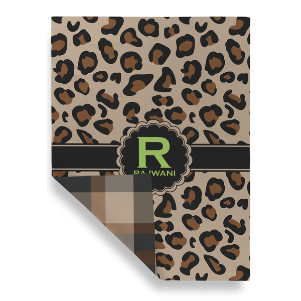 Granite Leopard Garden Flags - Large - Double Sided - FRONT FOLDED