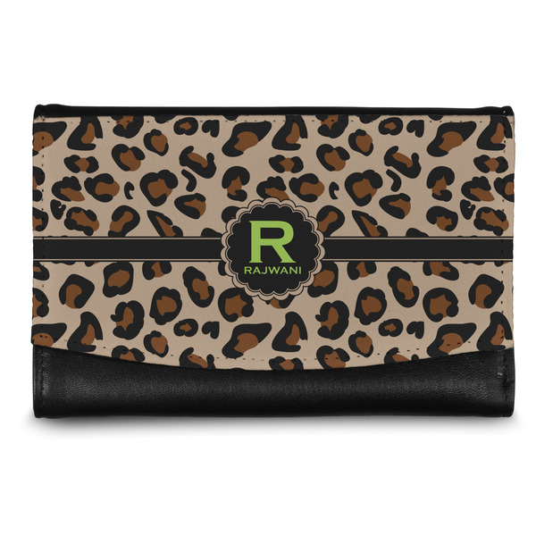 Custom Granite Leopard Genuine Leather Women's Wallet - Small (Personalized)