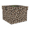 Granite Leopard Gift Boxes with Lid - Canvas Wrapped - Large - Front/Main