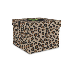 Granite Leopard Gift Box with Lid - Canvas Wrapped - Small (Personalized)
