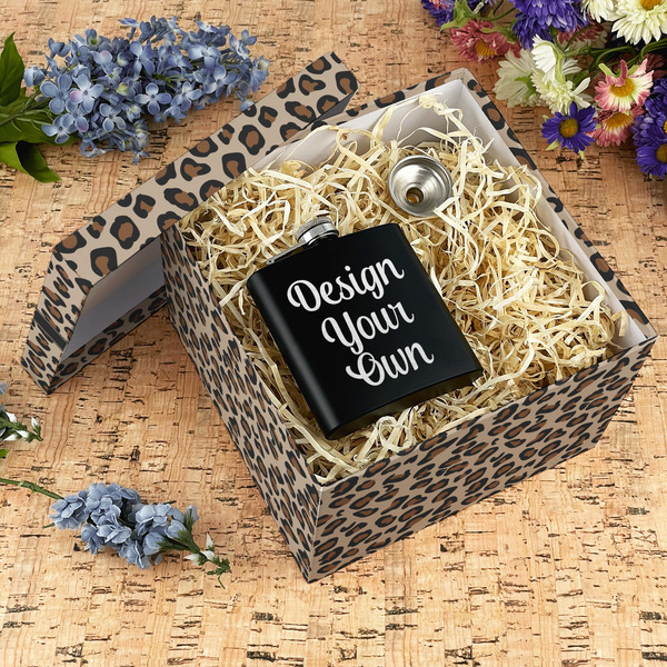 Granite Leopard Gift Boxes with Lid - Canvas Wrapped - X-Large - In Context