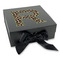 Granite Leopard Gift Boxes with Magnetic Lid - Black - Front (angle)