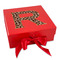 Granite Leopard Gift Boxes with Magnetic Lid - Red - Front