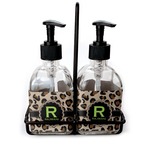 Granite Leopard Glass Soap & Lotion Bottle Set (Personalized)
