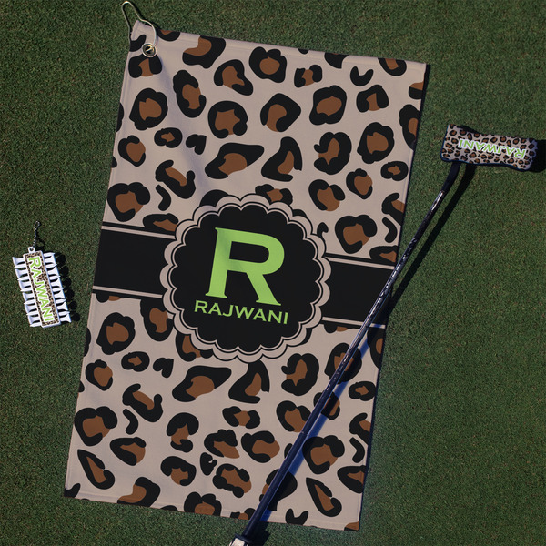 Custom Granite Leopard Golf Towel Gift Set (Personalized)