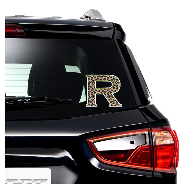 Granite Leopard Graphic Car Decal (On Car Window)