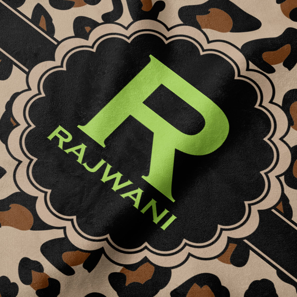 Granite Leopard Hooded Baby Towel- Detail Close Up