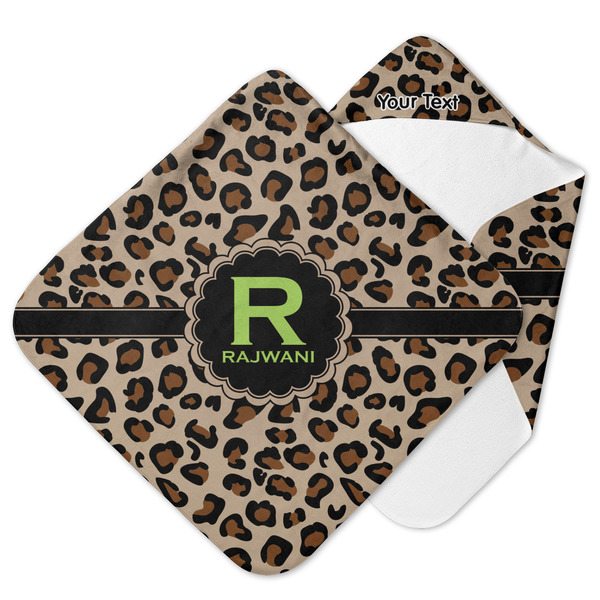 Custom Granite Leopard Hooded Baby Towel (Personalized)