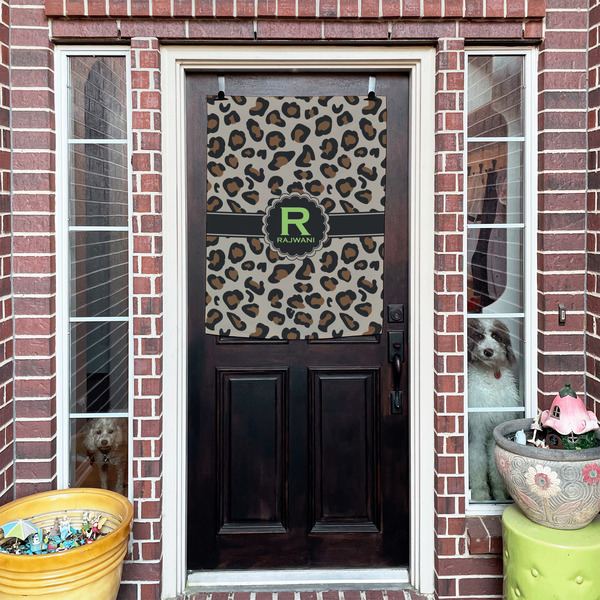 Granite Leopard House Flags - Double Sided - (Over the door) LIFESTYLE
