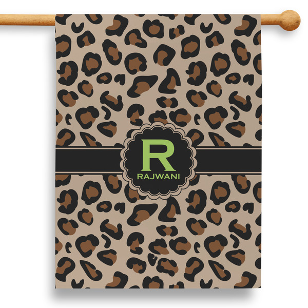 Custom Granite Leopard 28" House Flag (Personalized)