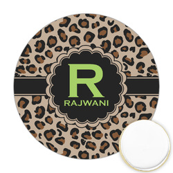 Granite Leopard Printed Cookie Topper - Round (Personalized)