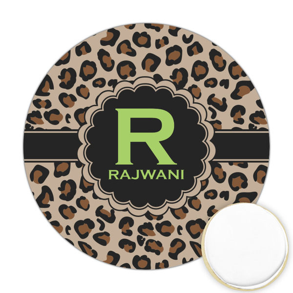 Custom Granite Leopard Printed Cookie Topper - Round (Personalized)