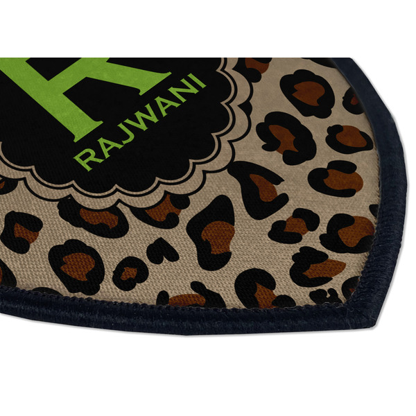 Granite Leopard Iron on Shield 3 Detail