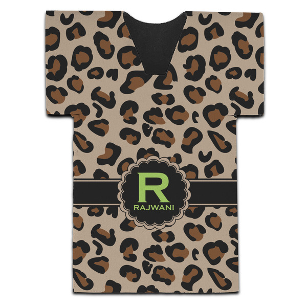 Custom Granite Leopard Jersey Bottle Cooler (Personalized)