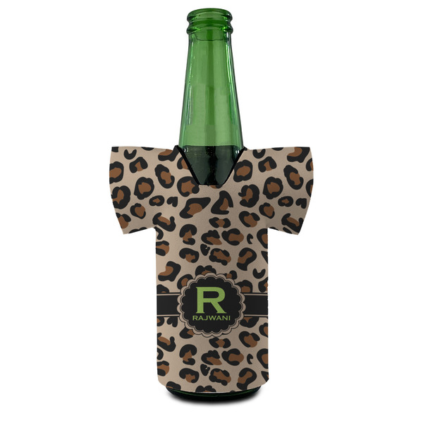 Granite Leopard Jersey Bottle Cooler - FRONT (on bottle)