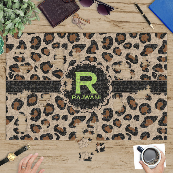 Granite Leopard Jigsaw Puzzle 1014 Piece - In Context