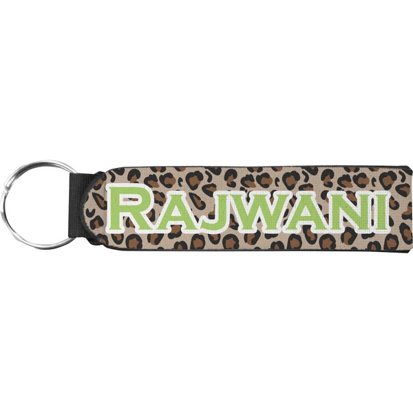 Custom Granite Leopard Neoprene Keychain Fob (Personalized)