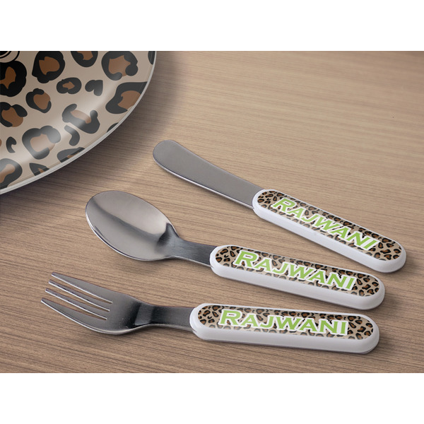 Granite Leopard Kids Flatware w/ Plate