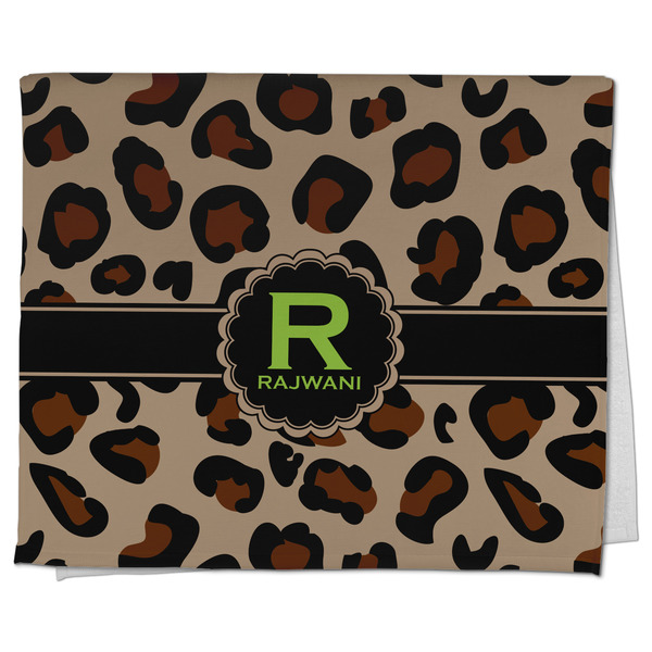 Custom Granite Leopard Kitchen Towel - Poly Cotton w/ Name and Initial