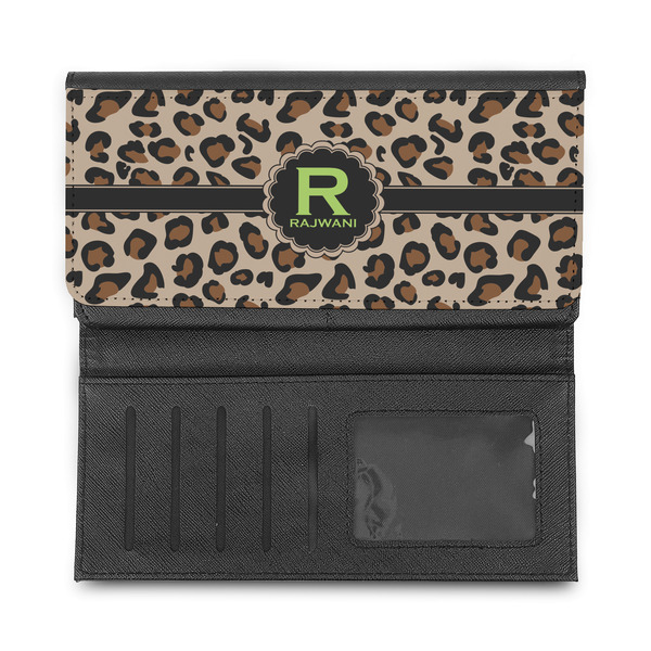 Granite Leopard Ladies Wallet - Half Way Open