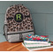 Granite Leopard Large Backpack - Gray - On Desk