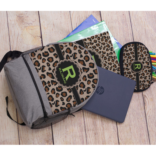 Granite Leopard Large Backpack - Gray - With Stuff