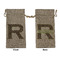 Granite Leopard Large Burlap Gift Bag - Front & Back (Personalized)